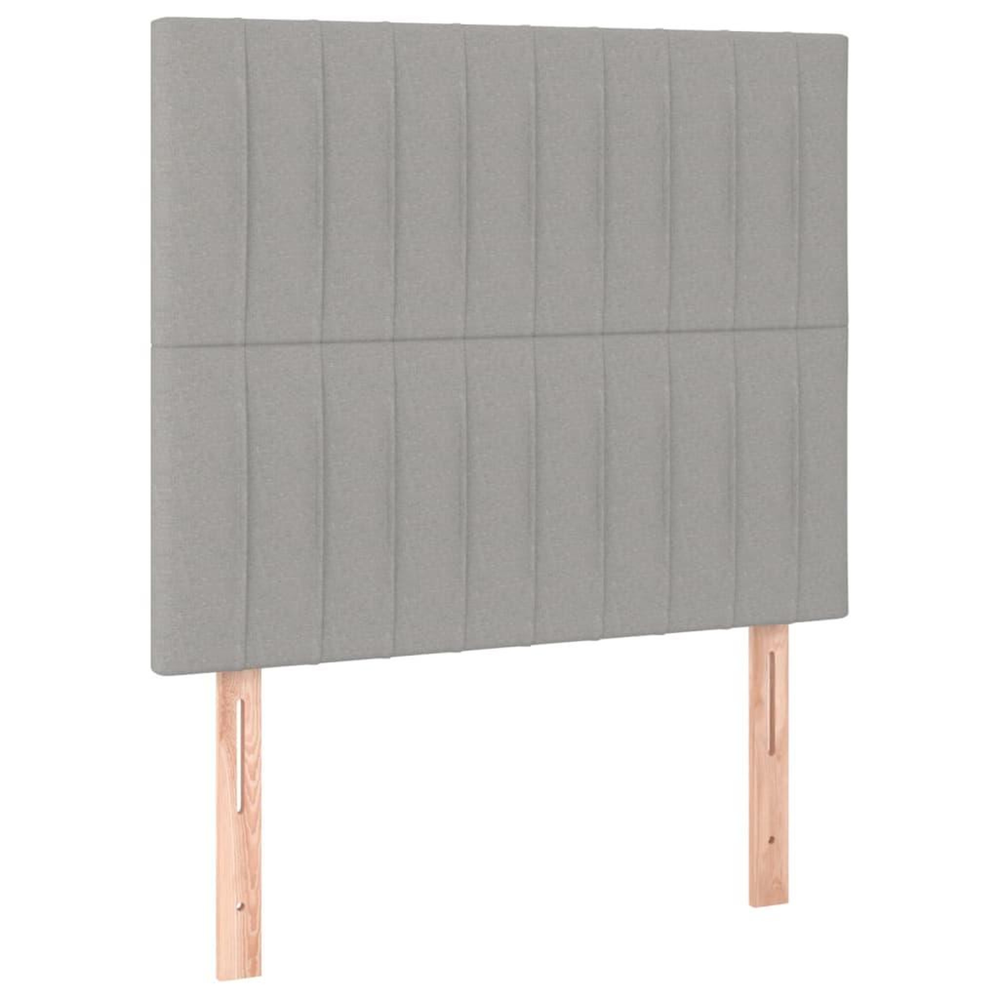 Voir la diapositive 4 : VIDAXL Tete de lit a LED Gris clair 80x5x118/128 cm Tissu