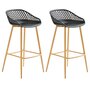 Voir la diapositive 1 : IDIMEX Lot de 2 tabourets de bar IREK, en plastique