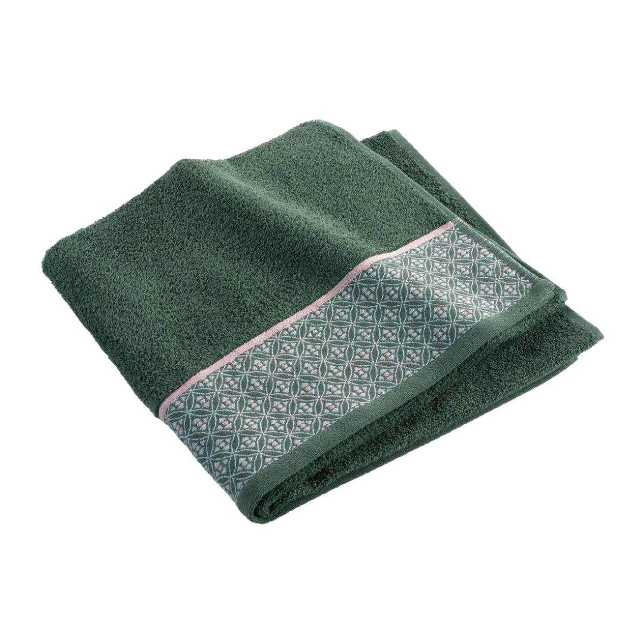 Douceur d'Intérieur Drap de douche jacquard  belina  70x130cm kaki