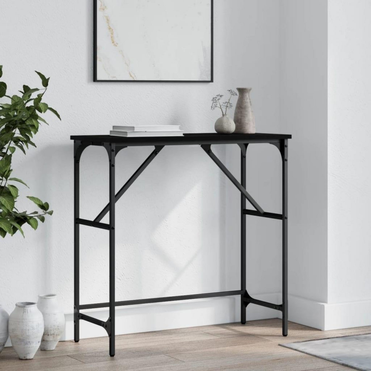 VIDAXL Table console noir 75x32x75 cm bois d'ingenierie