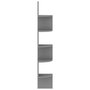 Voir la diapositive 4 : VIDAXL Etagere d'angle murale gris 19x19x123 cm bois d'ingenierie