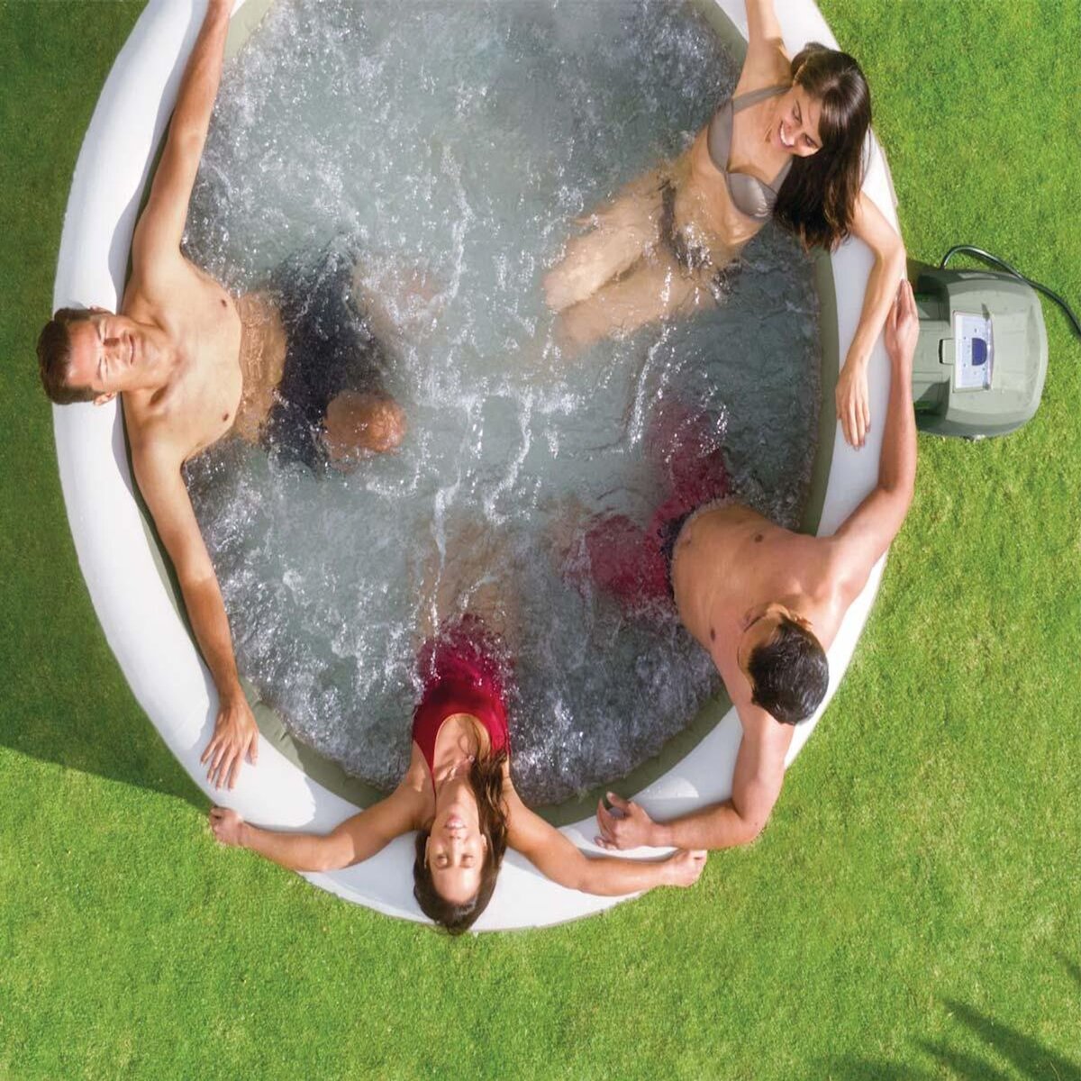 INTEX Spa gonflable PureSpa Olive rond Bulles 4 places - Intex