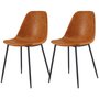 Voir la diapositive 1 : Rendez vous déco Lot de 2 chaises en cuir synthétique camel - Henrik