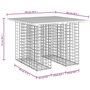 Voir la diapositive 6 : VIDAXL Banc jardin design gabion 100x102x72 cm bois massif de douglas