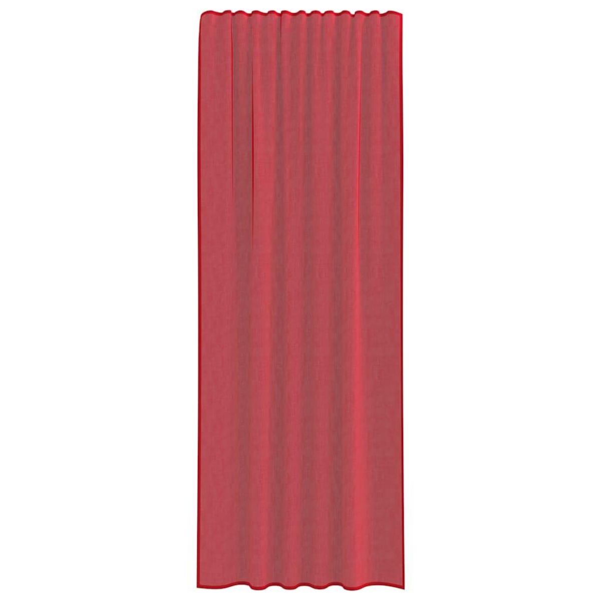 VIDAXL Rideaux en voile avec boucles 2 pcs rouge bordeaux 140x260 cm