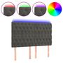Voir la diapositive 2 : VIDAXL Tete de lit a LED Gris fonce 144x7x118/128 cm Velours
