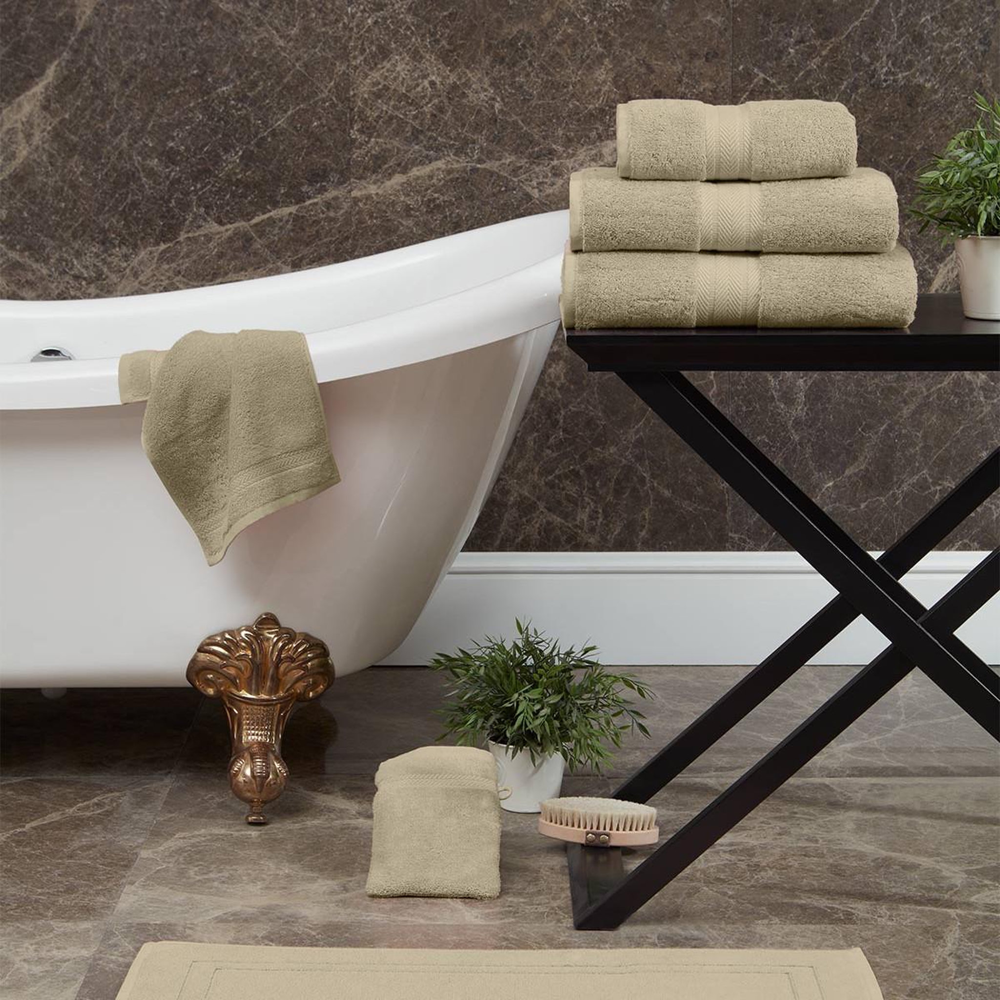 Voir la diapositive 4 : Sensei Maison Serviette de toilette 550 g/m² LUXURY - 50x100 cm