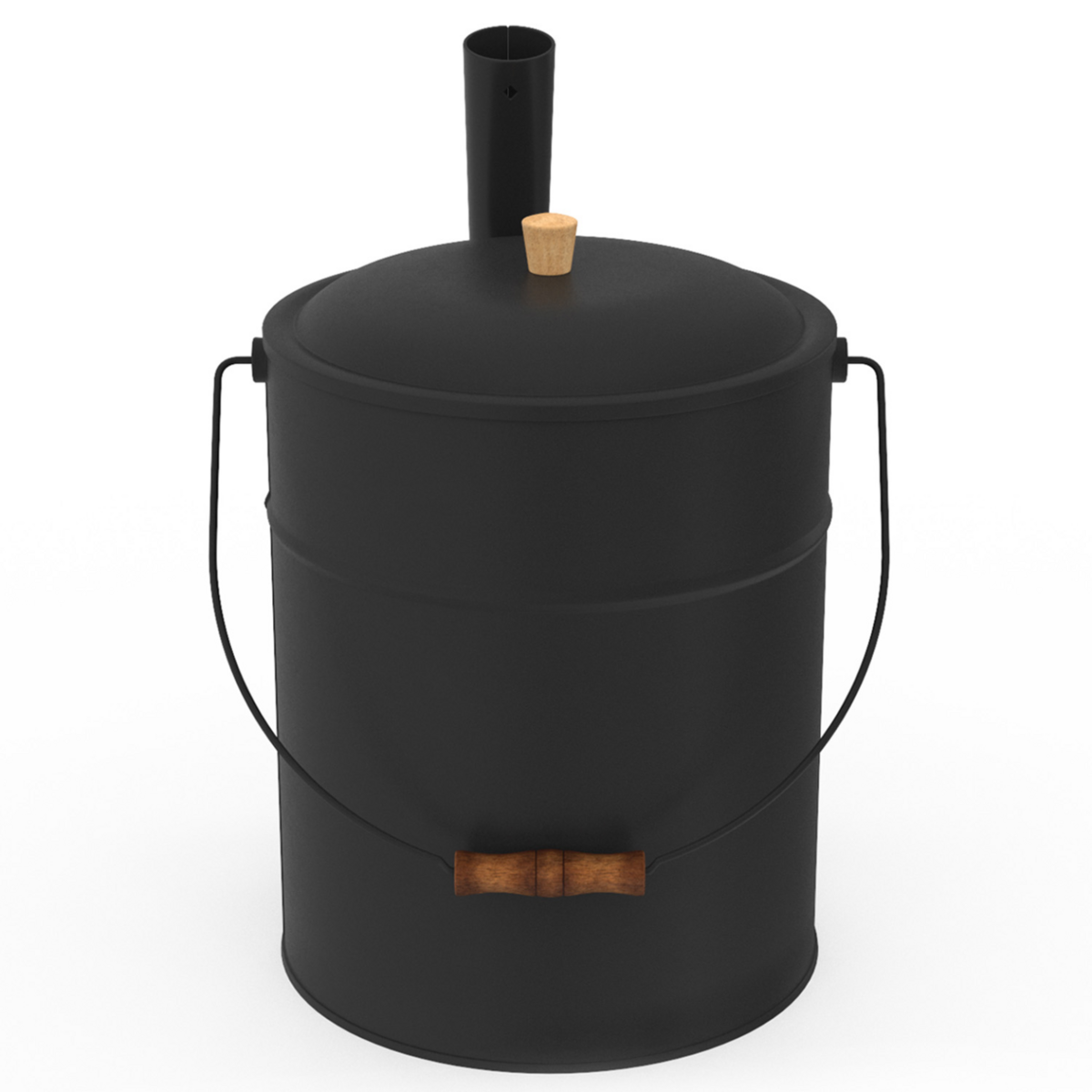 ID MARKET Seau à cendres 15 L avec pelle et couvercle