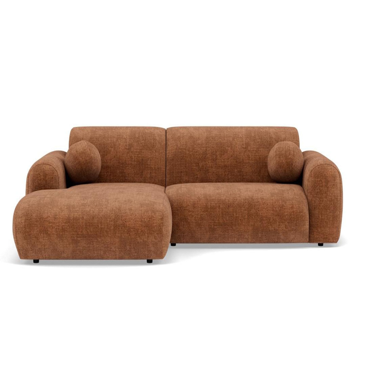 LISA DESIGN Louise - canapé d'angle gauche 4 places en velours texturé