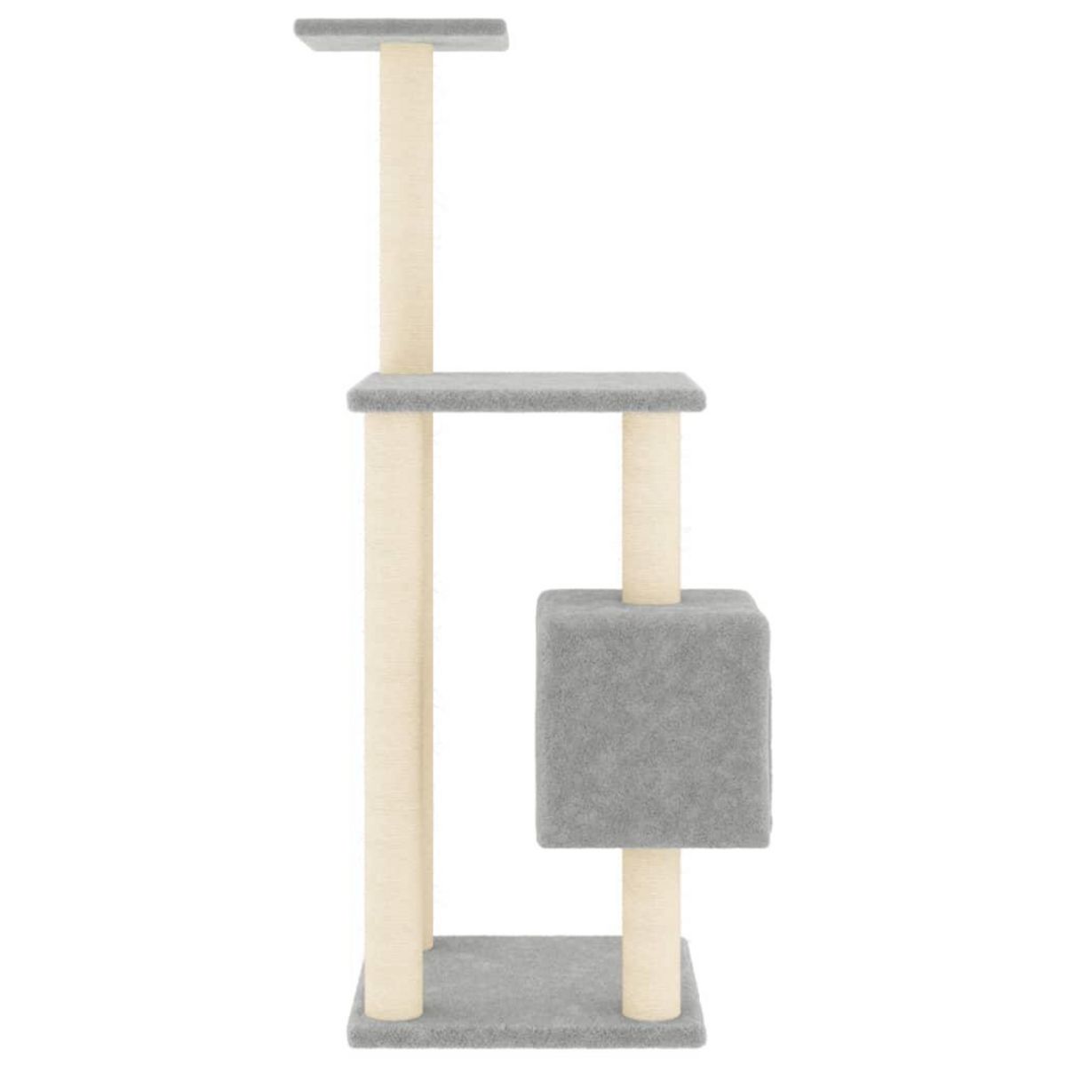 VIDAXL Arbre a chat avec griffoirs en sisal Gris clair 104 cm