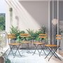 Voir la diapositive 1 : VIDAXL Chaises de bistro pliables lot de 4 Bois d'acacia massif