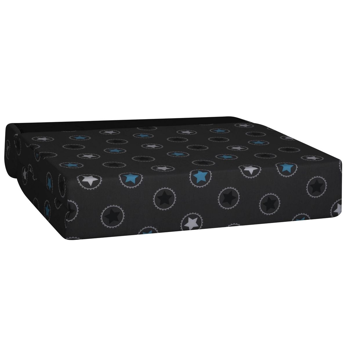 Chauffeuse 2 places STAR tissu gris étoiles