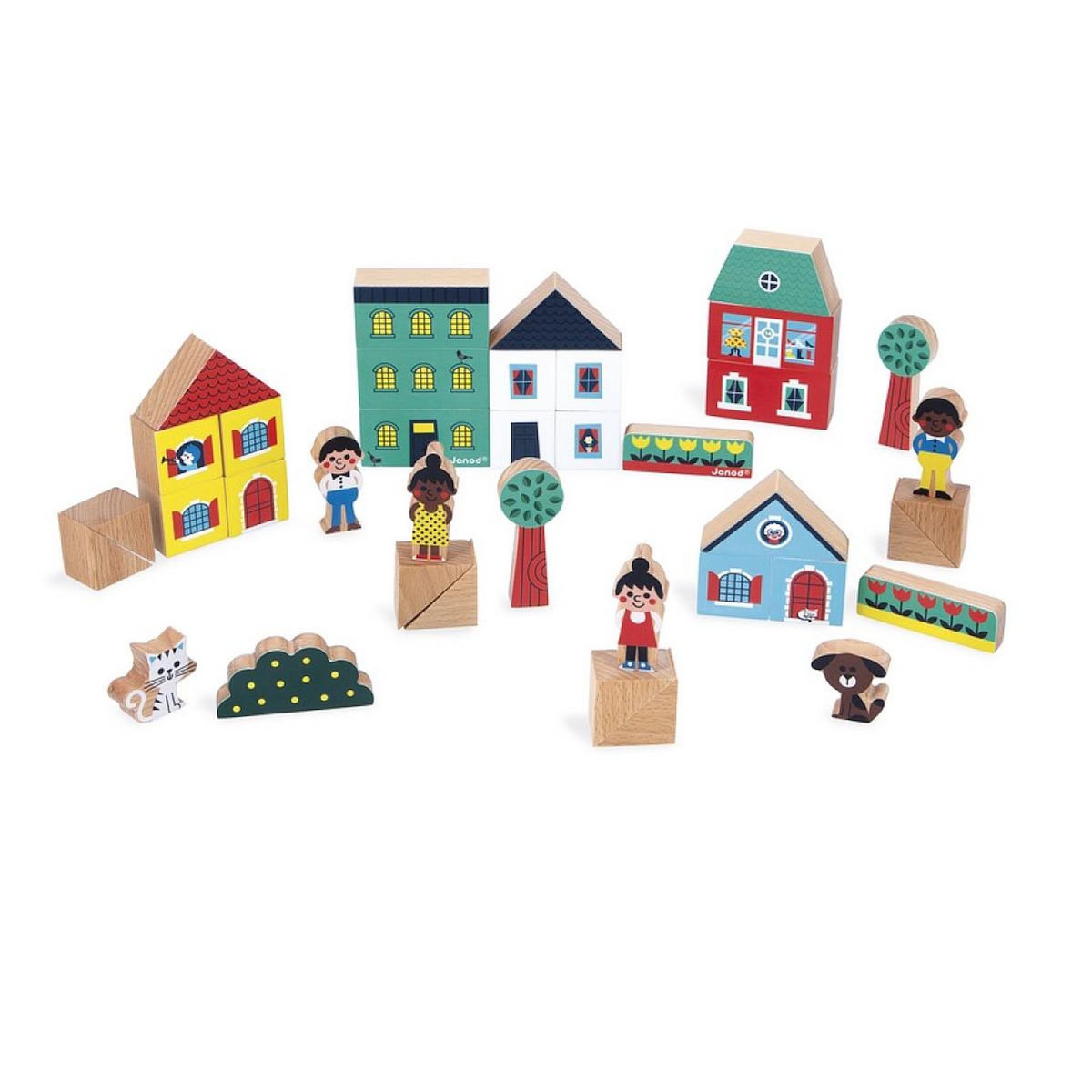 Juratoys-Janod Cross Roads - Cubes a empiler la ville