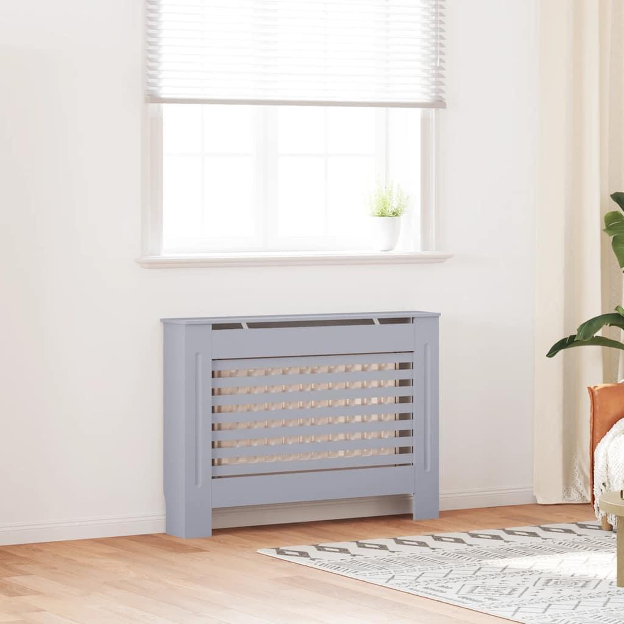 VIDAXL Cache-radiateur anthracite 112x19x81,5 cm MDF