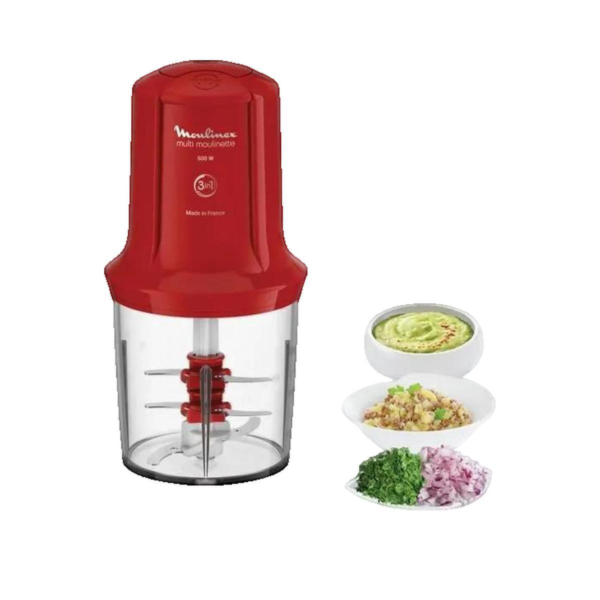 MOULINEX Hachoir Moulinex Mini AT714G32 500 W 3 Lames 0,5 L