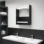 Voir la diapositive 1 : VIDAXL Armoire de salle de bain a miroir LED noir 50x14x60 cm