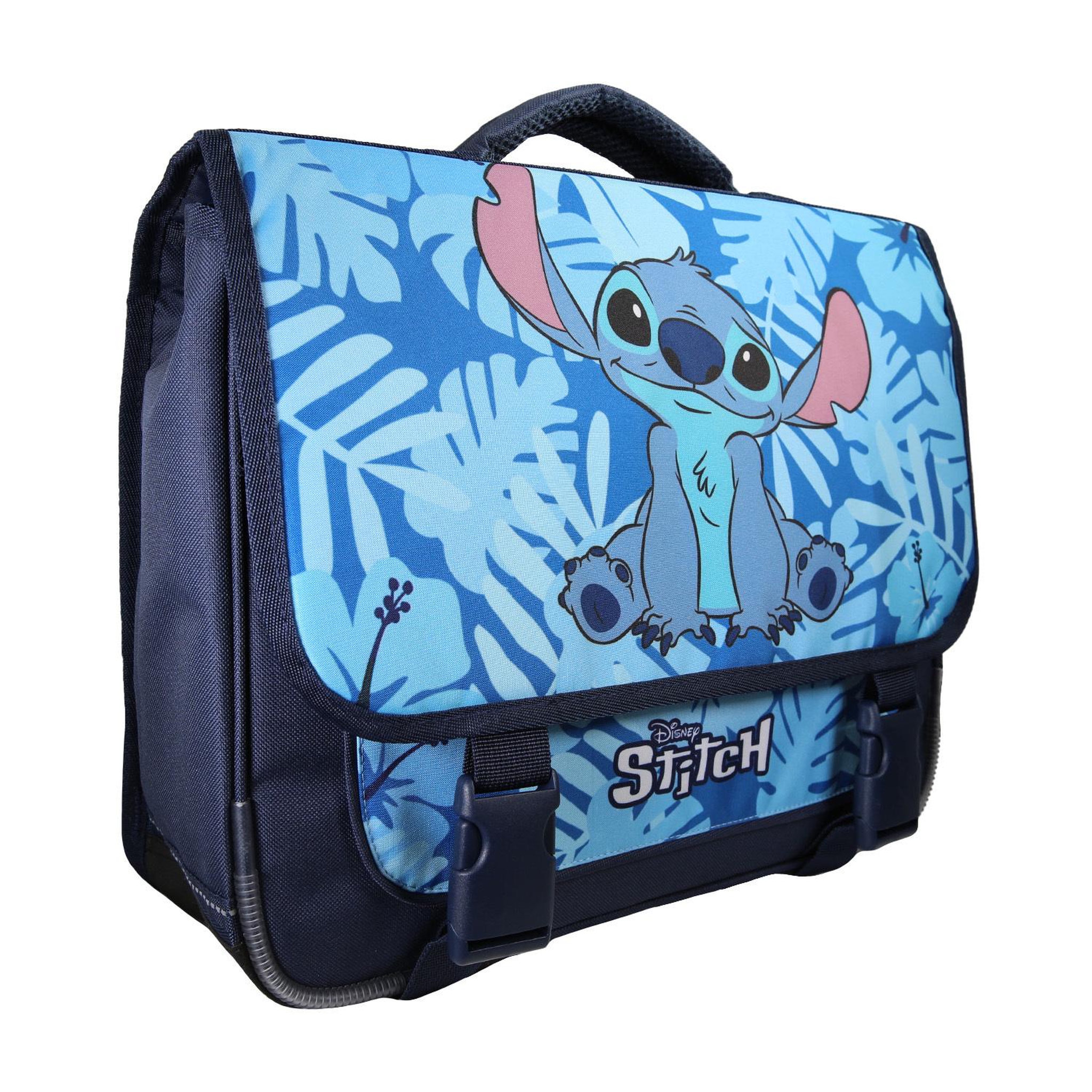 Voir la diapositive 2 : Bagtrotter Stitch – cartable scolaire 38 cm – bleu – 2 compartiments