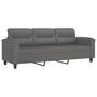 Voir la diapositive 5 : VIDAXL Ensemble de canapes 3 pcs coussins gris fonce tissu microfibre