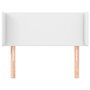 Voir la diapositive 3 : VIDAXL Tete de lit avec oreilles Blanc 103x16x78/88 cm Similicuir