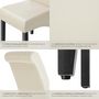 Voir la diapositive 5 : tectake Ensemble de 6 chaises de salle à manger aspect cuir ergonomiques crème