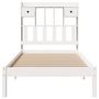 Voir la diapositive 4 : VIDAXL Lit bibliotheque sans matelas blanc 75x190cm bois de pin massif