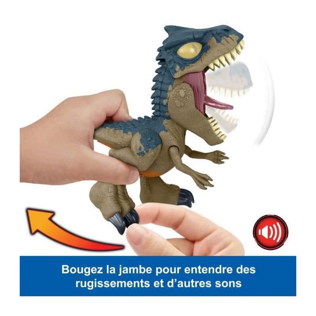 MATTEL Jurassic World : Chomp Chomp-Allosaurus Méga Rugissement-figurine de dinosaure HVB45