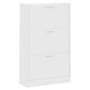Voir la diapositive 3 : VIDAXL Armoire a chaussures Blanc 63x24x103 cm Bois d'ingenierie