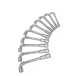 Ks Tools Jeu de clés à pipe KS TOOLS - Débouchées - 10 pcs - 517.0440