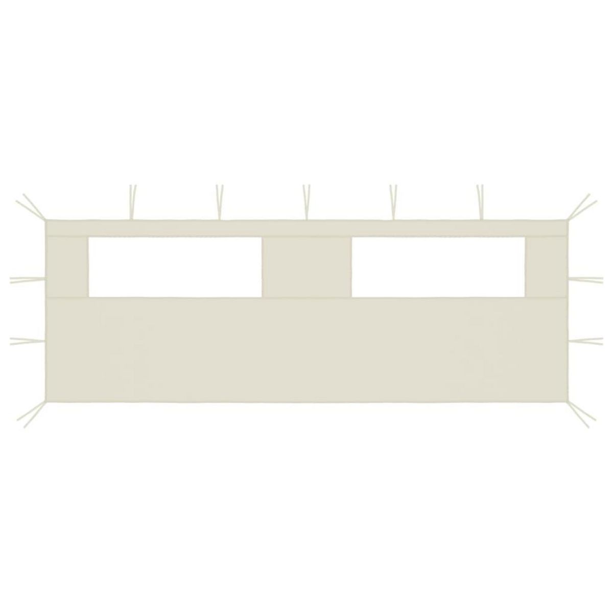 VIDAXL Paroi laterale de belvedere avec fenetres 6x2 m Creme