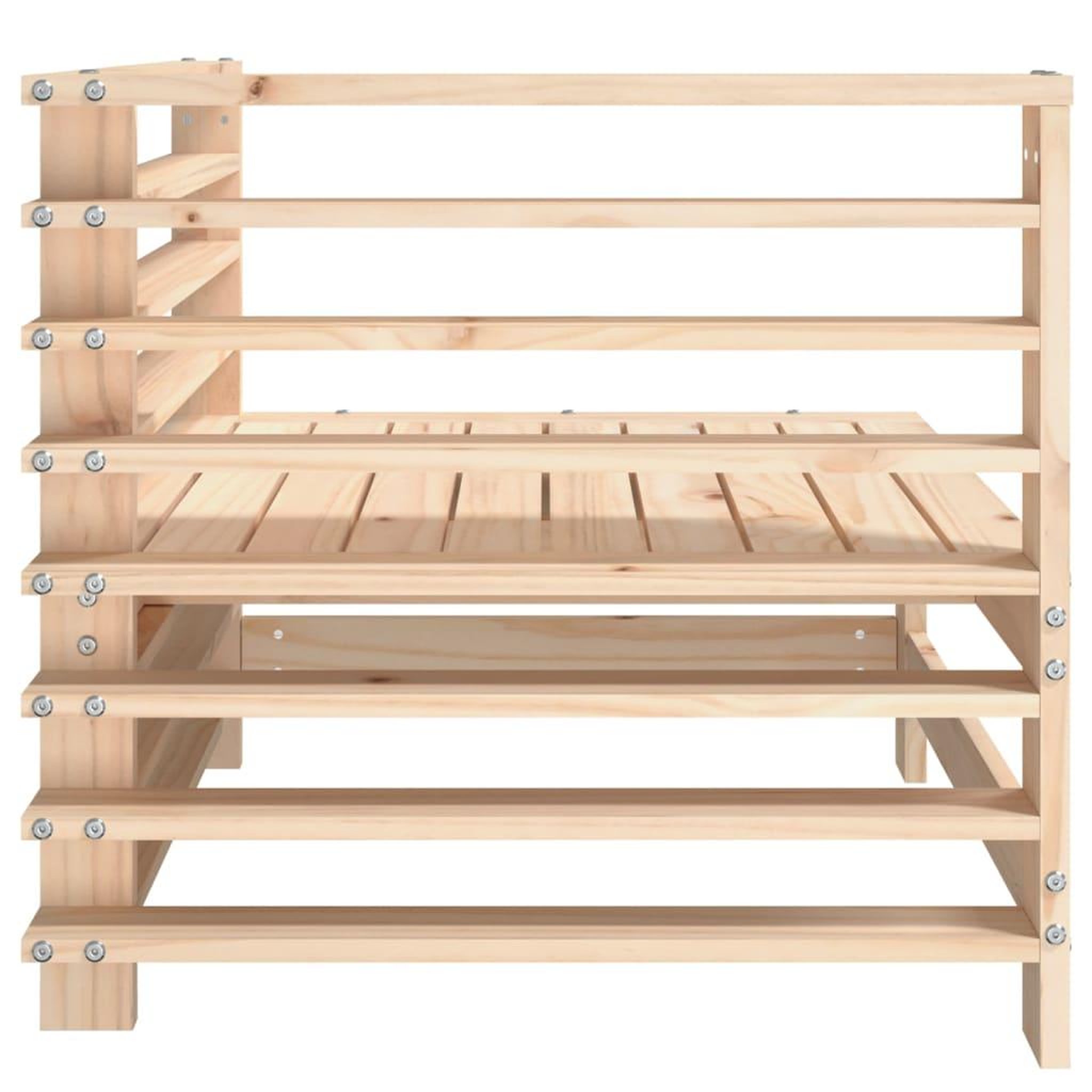 Voir la diapositive 5 : VIDAXL Canape d'angle de jardin bois de pin massif