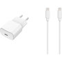 Voir la diapositive 1 : ESSENTIEL B Chargeur + câble 20W USB-C + Cable USB-C 1M Blanc