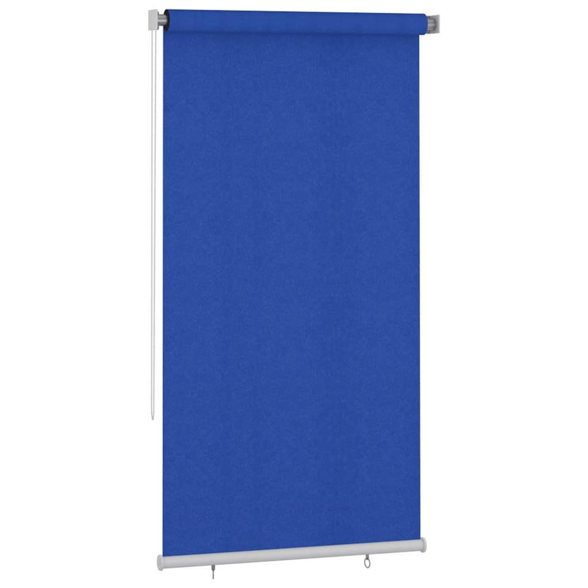 Voir la diapositive 2 : VIDAXL Store roulant d'exterieur 125 (l) x 230 (h) cm bleu hdpe