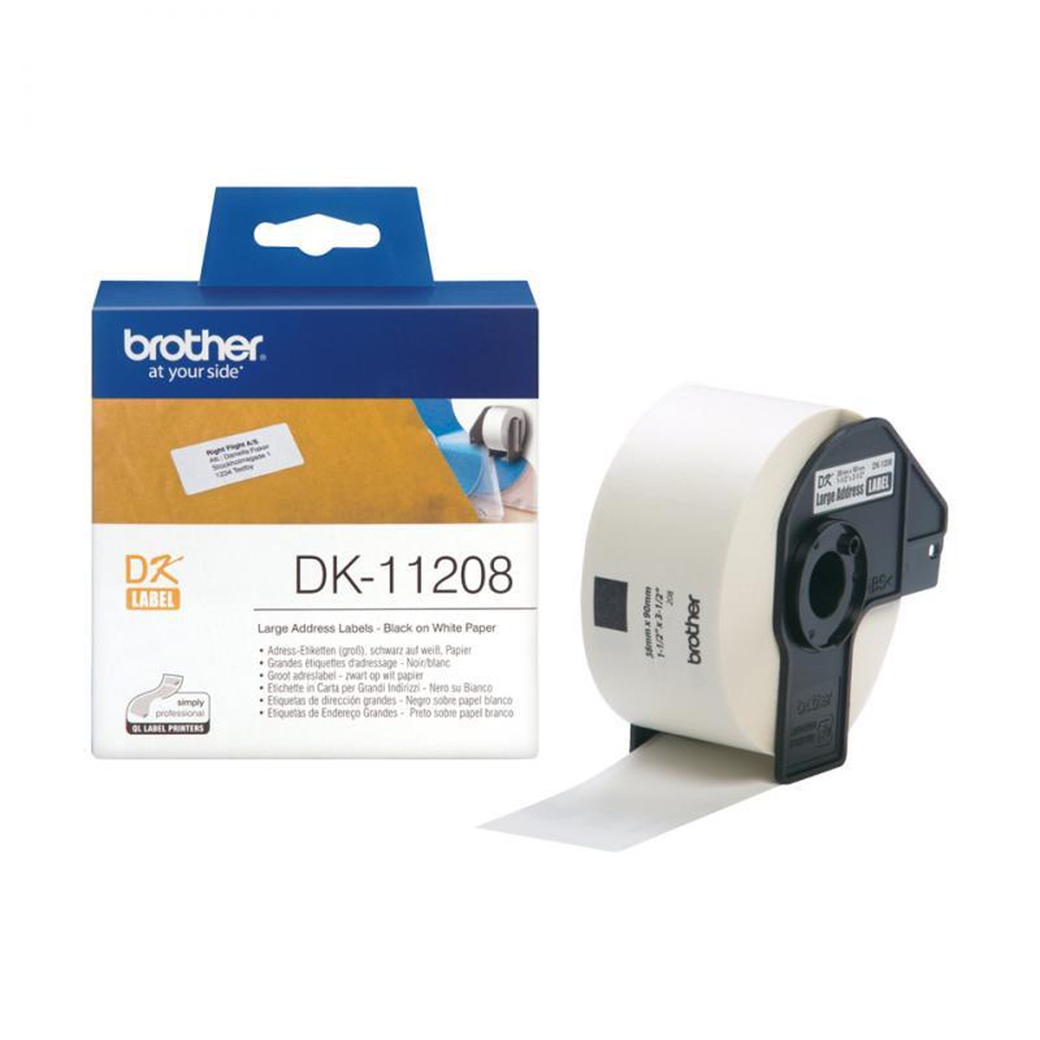 Voir la diapositive 2 : Brother Brother Etikettenrollen DK-11208 DK11208 (DK11208)
