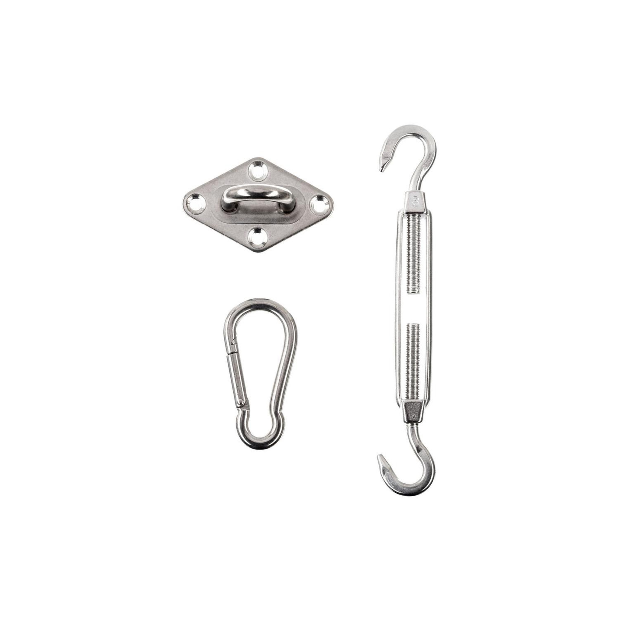 HESPERIDE Kit fixation pour voile d'ombrage - 3 pièces