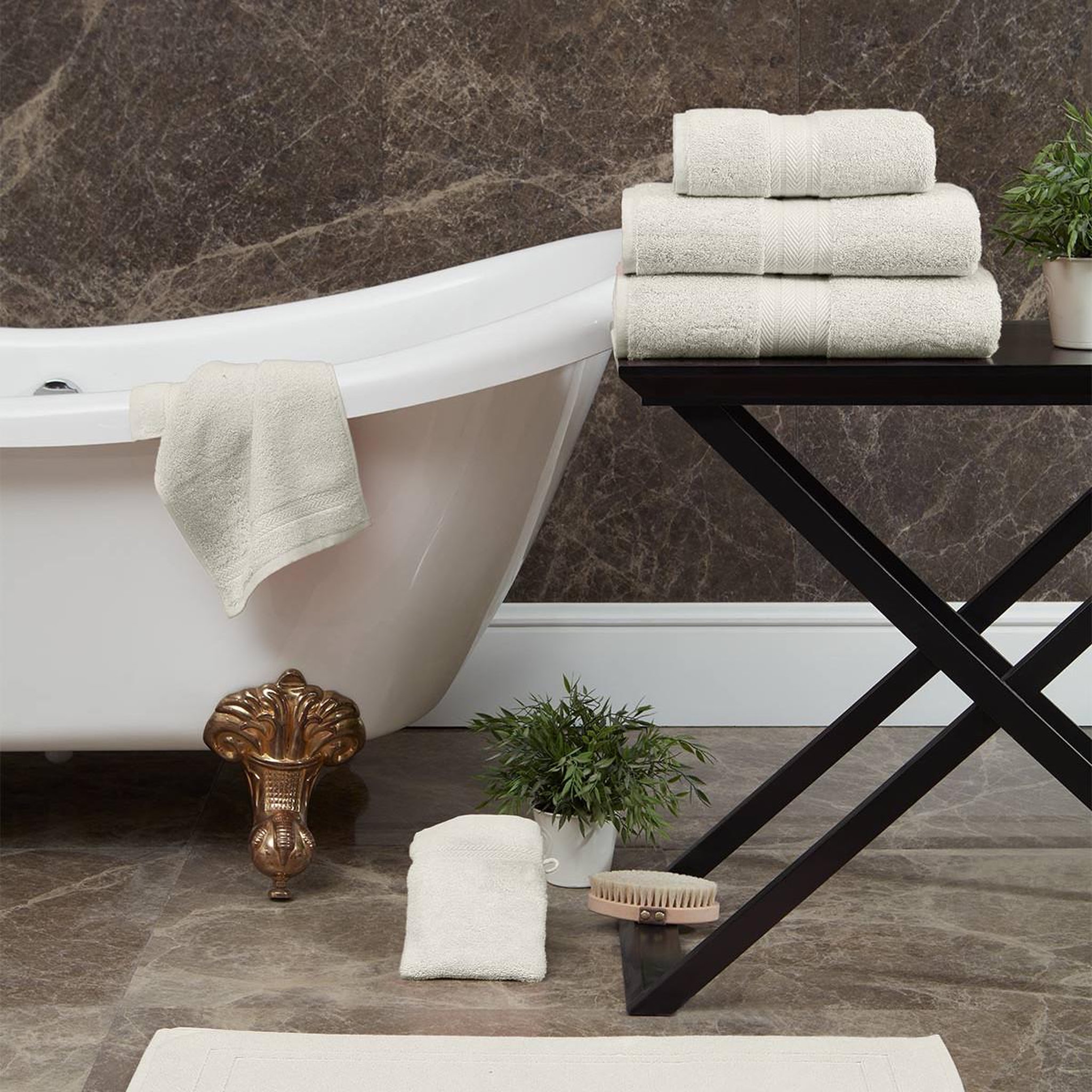 Voir la diapositive 4 : Sensei Maison Drap de bain 550 g/m² LUXURY - 70x140 cm