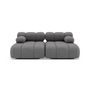 Voir la diapositive 3 : LISA DESIGN Ruby - canapé droit 4 places avec double méridienne - assise profonde - en velours texturé