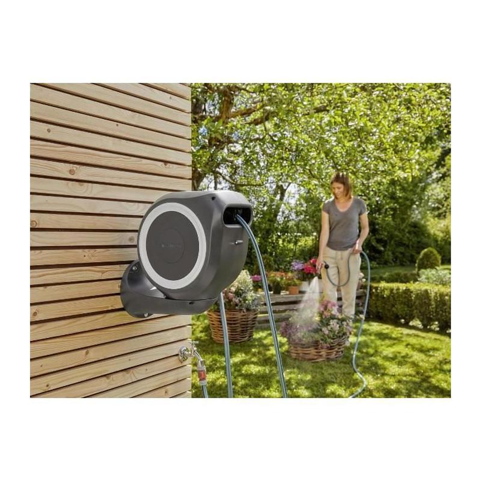 Voir la diapositive 4 : Gardena Dévidoir automatique mural RollUp S 15 m