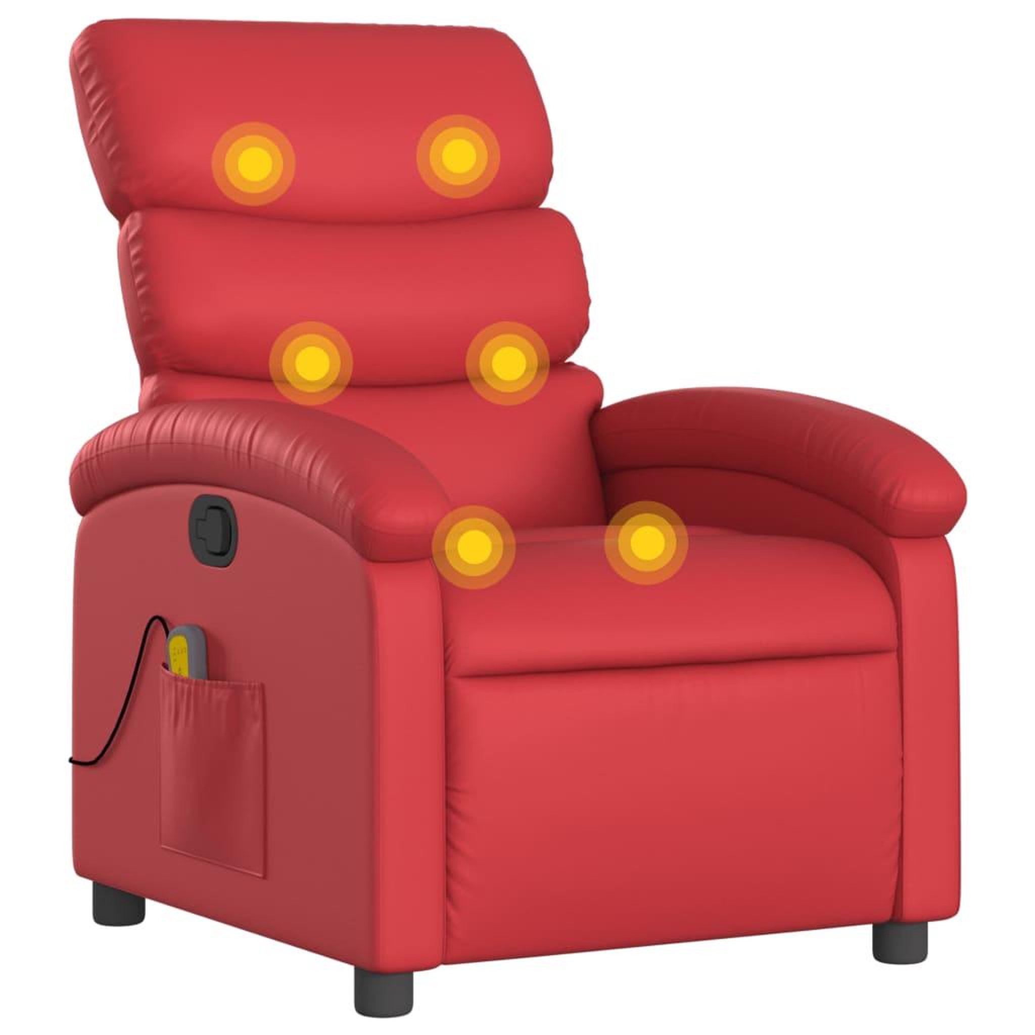 Voir la diapositive 2 : VIDAXL Fauteuil de massage inclinable rouge similicuir