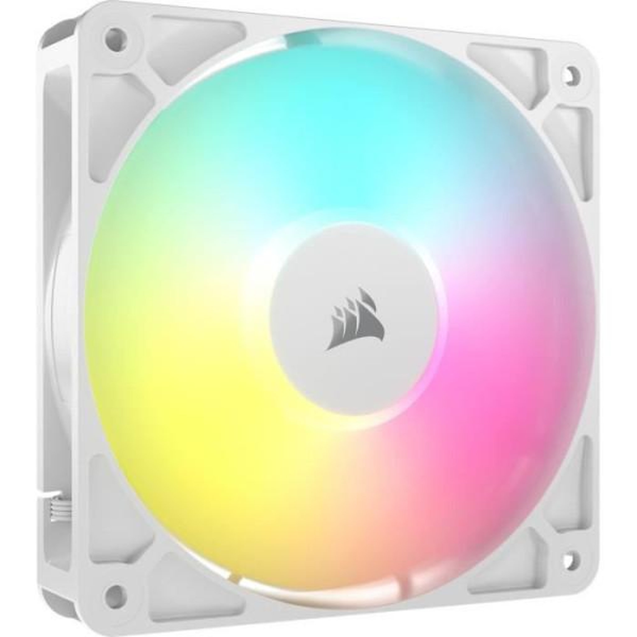 Voir la diapositive 2 : Corsair Pack de 3 ventilateurs PWM 120mm - CORSAIR - RS120 - Blanc