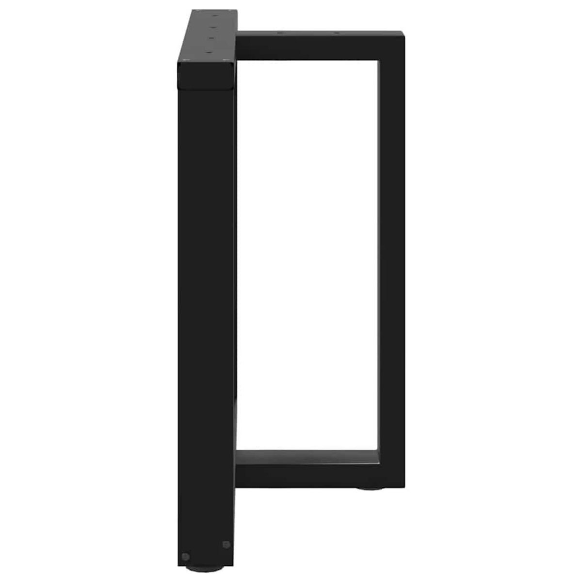 VIDAXL Pieds de table a manger forme de T 2 pcs noir 70x35x(72-73) cm