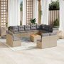 Voir la diapositive 1 : VIDAXL Salon de jardin et coussins 13 pcs melange beige resine tressee