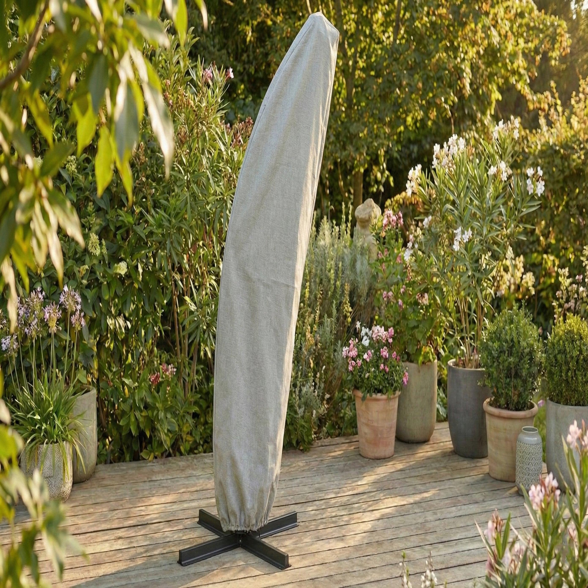 Voir la diapositive 3 : Jardiline Housse PARASOL DEPORTE - Ø45 x 240 cm - jusqu'à Ø 5m - Cover Garden