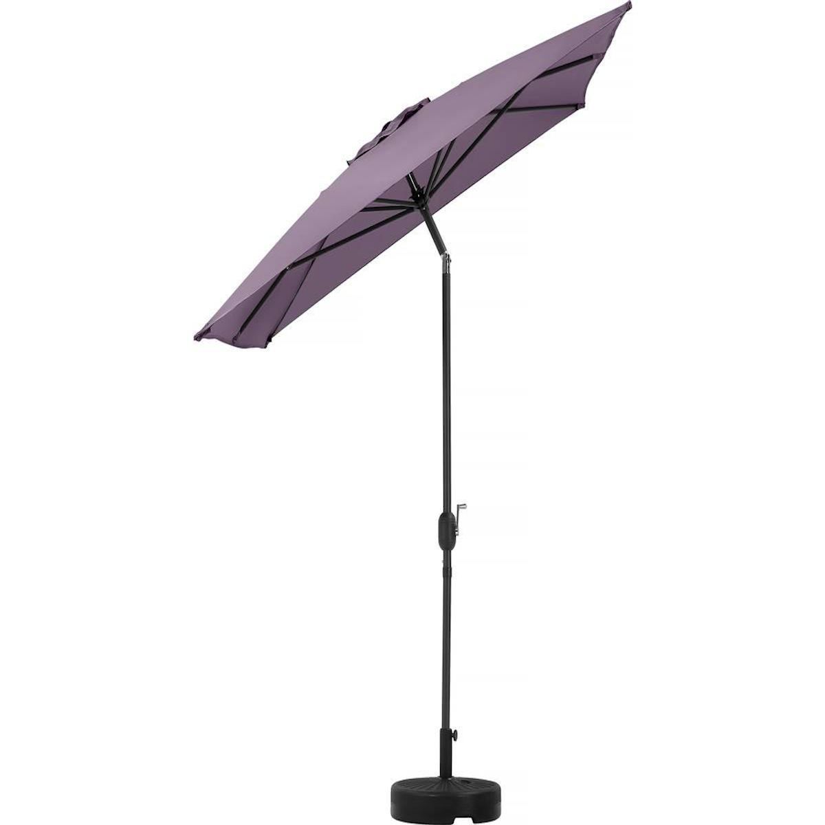 Habitat et Jardin Parasol jardin  Sol 2  - Rectangle - 2 x 3 m - Violet + Dalles à lester incluses