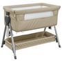 Voir la diapositive 2 : VIDAXL Lit pour bebe avec matelas Taupe Tissu de lin