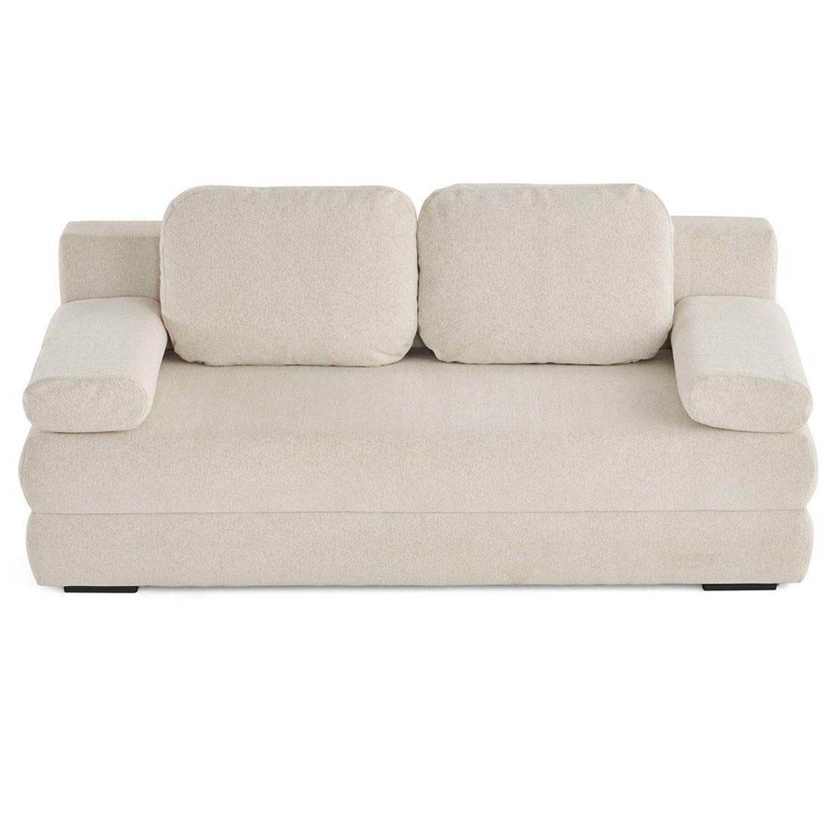 BEST MOBILIER Nora - canapé 3 places convertible avec coffre en tissu texturé