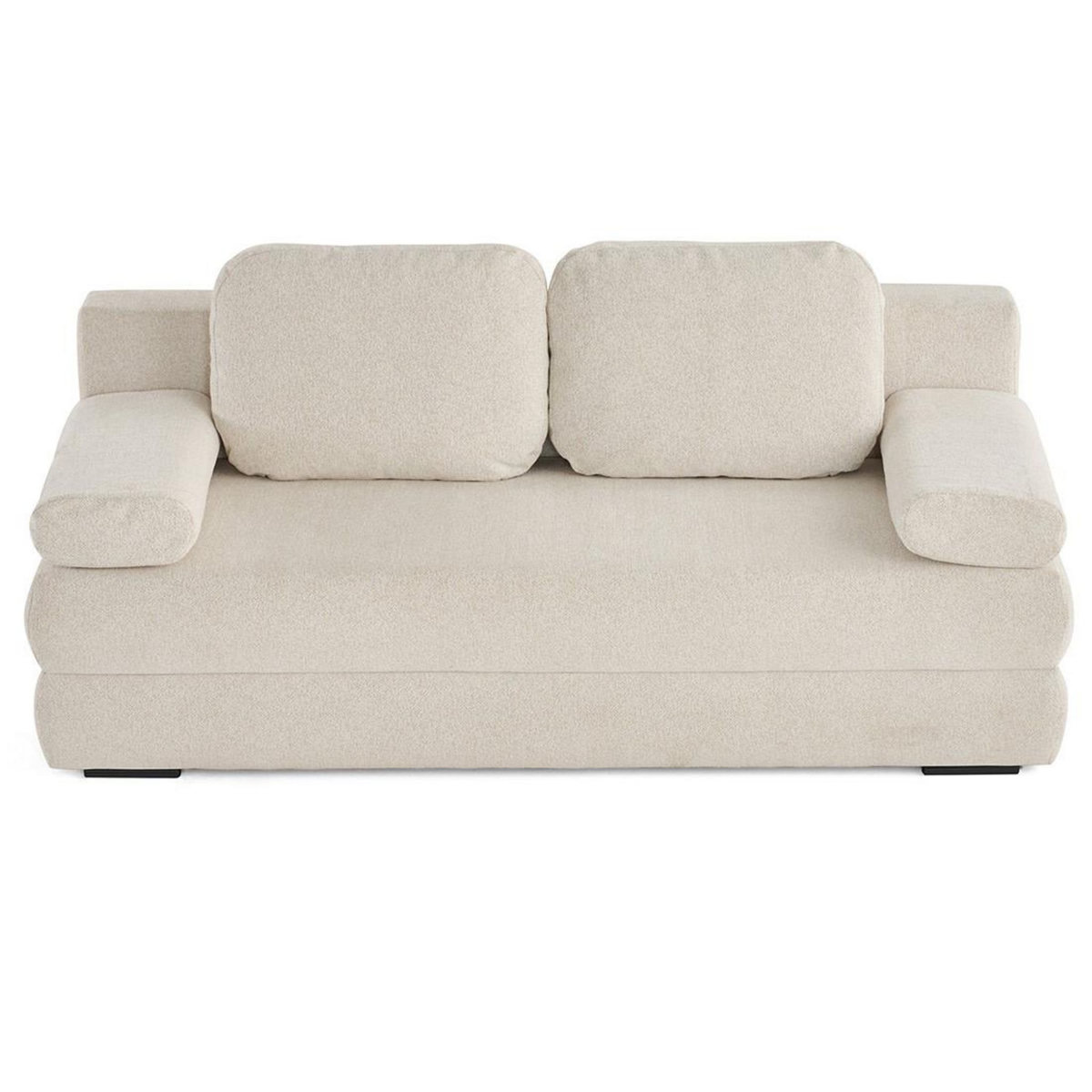 BEST MOBILIER Nora - canapé 3 places convertible avec coffre en tissu texturé