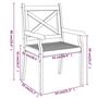 Voir la diapositive 6 : VIDAXL Chaises a manger d'exterieur lot de 4 Bois d'acacia massif