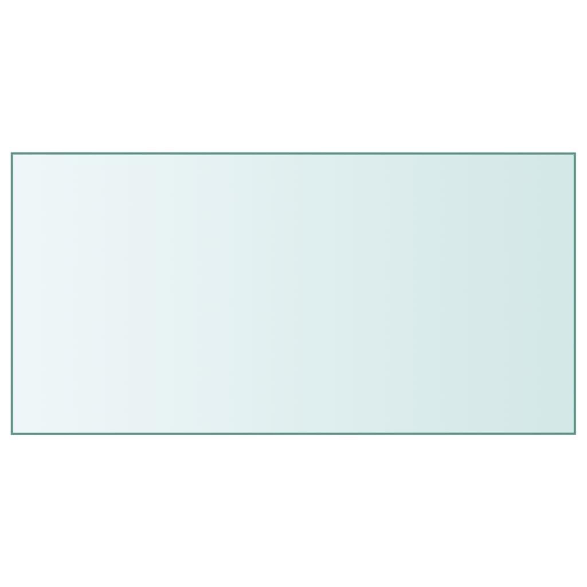 VIDAXL Dessus de table Transparent 50x100 cm Verre trempe