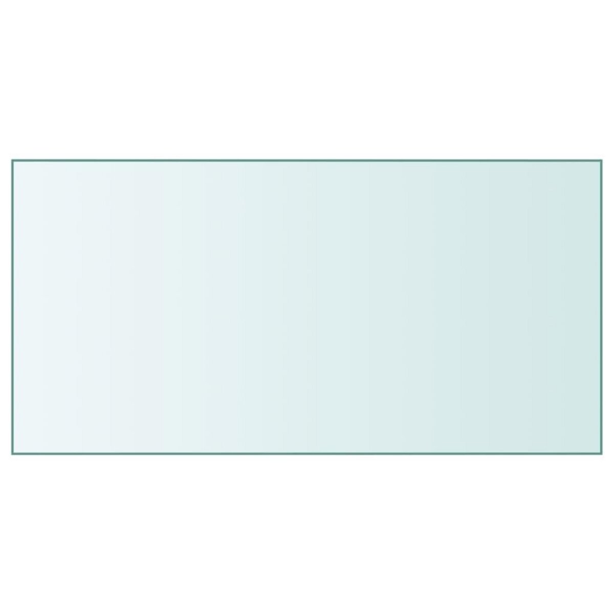 VIDAXL Dessus de table Transparent 50x100 cm Verre trempe