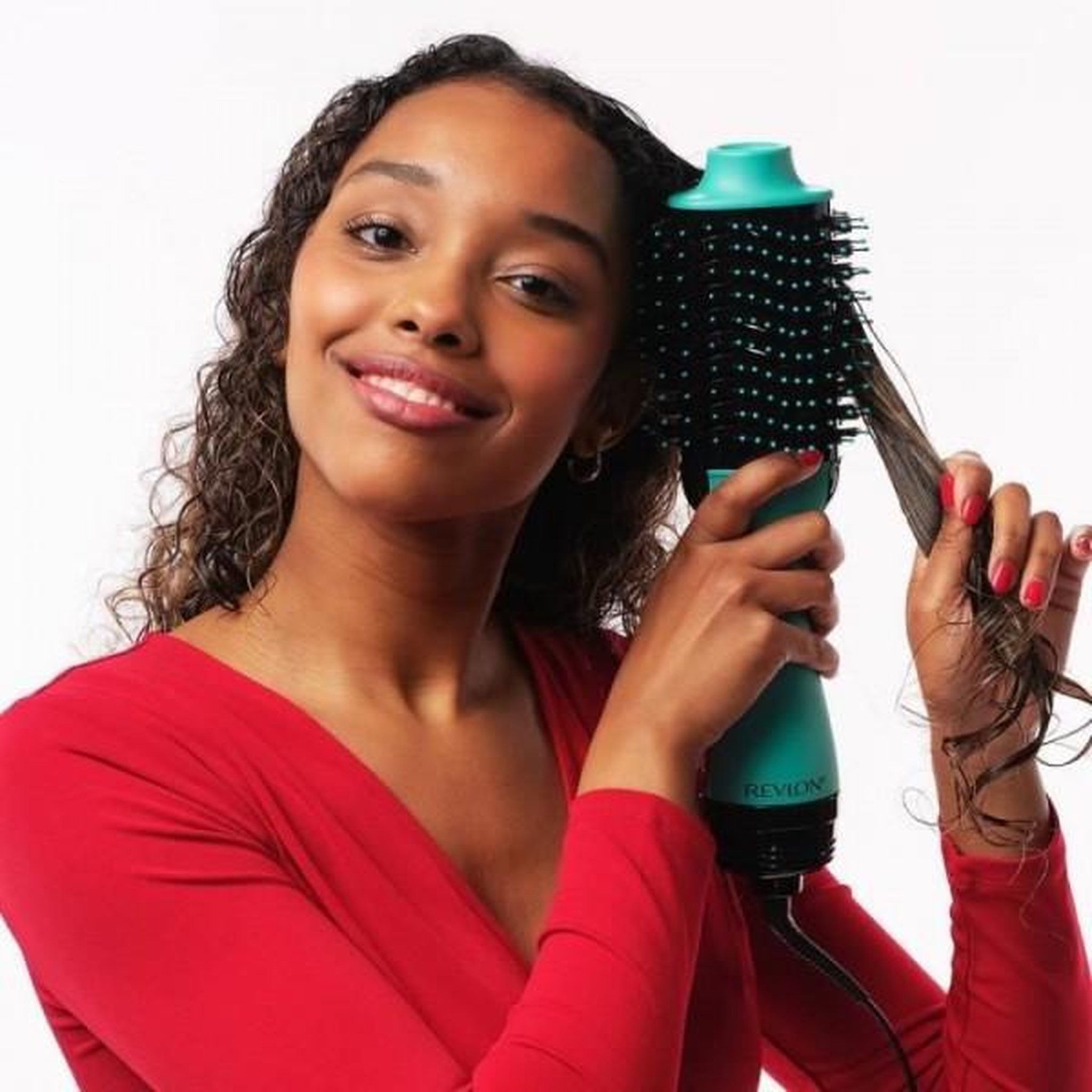 Voir la diapositive 4 : Revlon Seche Cheveux Brosse sechante volumisante REVLON Teal Blue - Technologie ionique - 2 vitesses, 3 niveaux de chaleur